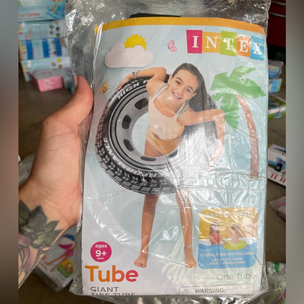 Intex tire tube float